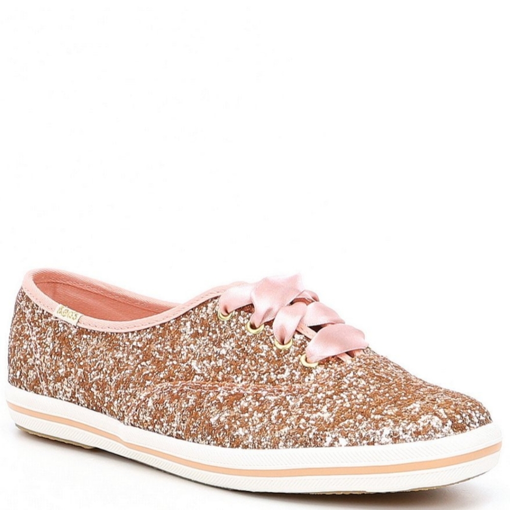 Kate Spade Rose Gold Glitter Keds Limited Edition
